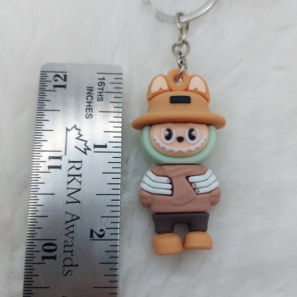 2/$19 Labubu blue with hat and scarf keychain - Picture 4 of 6